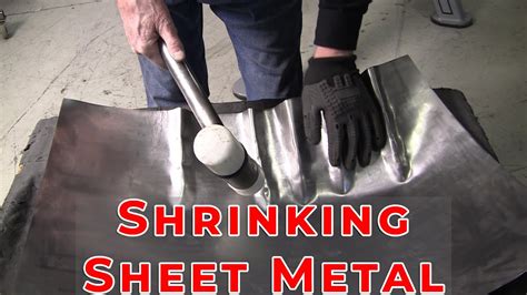 how to straighten sheet metal|shrinking sheet metal by hand.